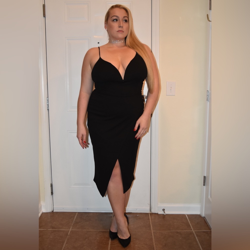 Black tulip sweetheart dress